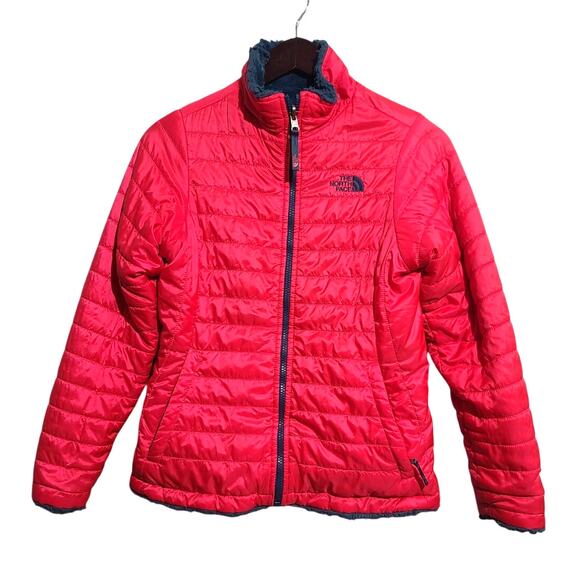 The North Face Mossbud Reversible Swirl Coat Pink Size L (14/16) - Picture 1 of 7